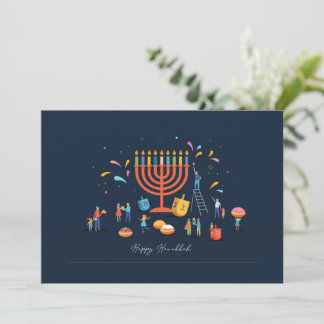 Hanukkah-uitnodigingskaart Kaart