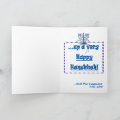 Hanukkah vakantie pickleball groet kaart (Binnen)