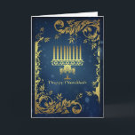 hanukkah vakantiekaart met menorah feestdagen kaart<br><div class="desc">hanukkah vakantiekaart met menorah</div>