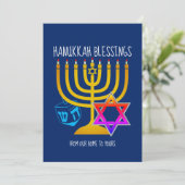 HANUKKAH| Van ons thuis tot aan uw Feestdagenkaart (Staand voorkant)