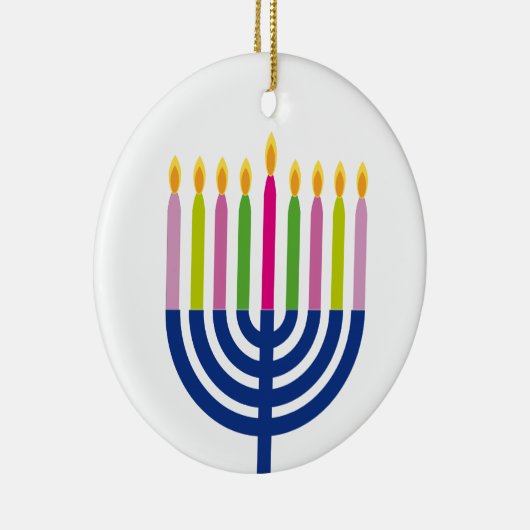 Hanukkah-versiering | menorah | feestdagen decorat keramisch ornament (Rechts)