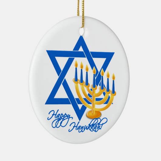 Hanukkah-versiering - pas aan keramisch ornament (Rechts)