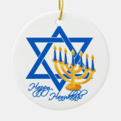 Hanukkah-versiering - pas aan keramisch ornament (Voorkant)