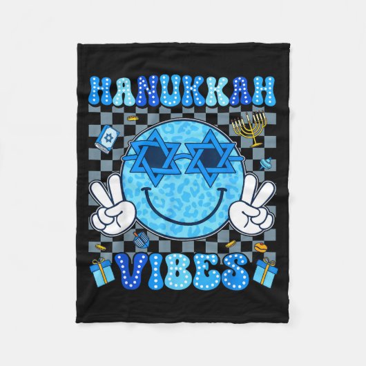 Hanukkah Vibes Chanukah Pajama Happy Hanukkah Men Fleece Deken (Voorkant)