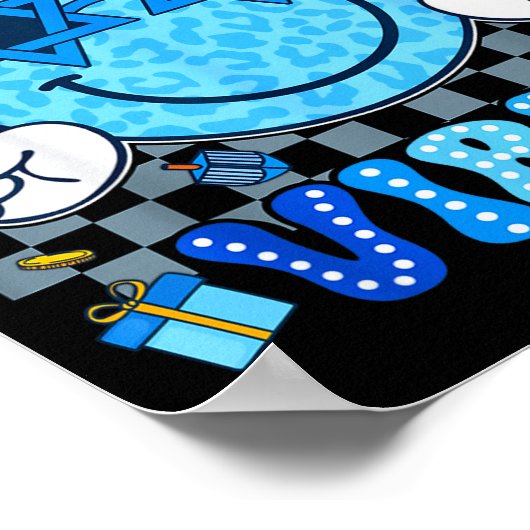 Hanukkah Vibes Chanukah Pajama Happy Hanukkah Men  Poster (Hoek)