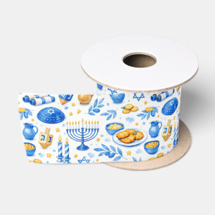 Hanukkah-vieringsiconen  satijnen lint