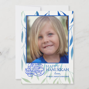 Hanukkah Vrolijkheid Foto Vakantiekaart Feestdagenkaart