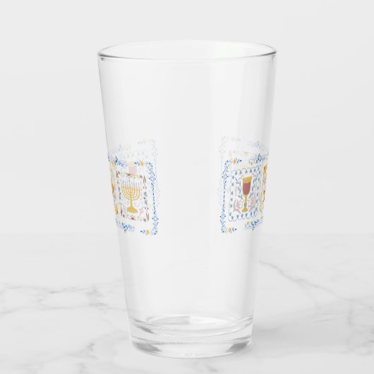 Hanukkah Water Glass Glas (Rechts)