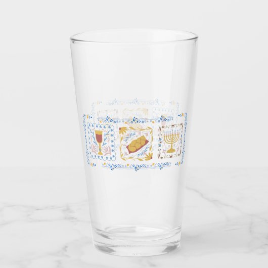 Hanukkah Water Glass Glas (Voorkant)