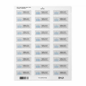 Hanukkah Waterverf Candles Adresetiketten Etiket (Full Sheet)