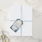Hanukkah waterverf Gouden Gloed Cadeaulabel (Met Touw)