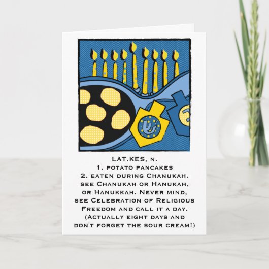 Hanukkah Wenskaart Personaliseert Option Feestdagen Kaart (Voorkant)
