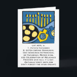 Hanukkah Wenskaart Personaliseert Option Feestdagen Kaart<br><div class="desc">7 x 5-inch Wenskaart voor Hanukkah of Chanoeka met envelop. Een geweldige kaart voor iedereen. Als u klaar bent voor een persoonlijke voorkeur, is dit de optie! Kies gewoon uw favoriete lettertypestijl, kleur, grootte en tekst voor de binnenkant van de kaart. Bedankt voor het stoppen en winkelen. Veel waardering. Happy...</div>