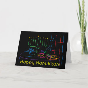 Hanukkah Wenskaart personaliseren met envelop Feestdagen Kaart