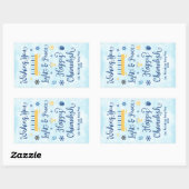 Hanukkah Whimsical Light and Peace Rechthoekige Sticker (Vel)