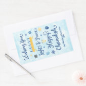 Hanukkah Whimsical Light and Peace Rechthoekige Sticker (Envelop)