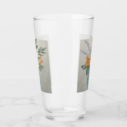 Hanukkah White Roses Glas (Links)