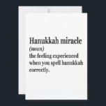 Hanukkah Wonder Chanukah Grappig Joods Definitie  Kaart<br><div class="desc">Hanukkah, joods, jood, chanukah, dreidel, cadeau, verjaardag, groovy, kerst, menorah</div>