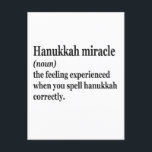 Hanukkah Wonder Funny Chanukah Joods Definisie  Briefkaart<br><div class="desc">Hanukkah, joods, jood, chanukah, dreidel, cadeau, verjaardag, groovy, kerst, menora</div>