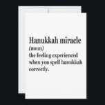 Hanukkah Wonder Funny Chanukah Joods Definisie  Kaart<br><div class="desc">Hanukkah, joods, jood, chanukah, dreidel, cadeau, verjaardag, groovy, kerstmis, menora</div>