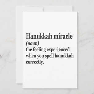 Hanukkah Wonder Funny Chanukah Joods Definisie  Kaart