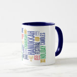 Hanukkah Words Holiday Coffee Mok<br><div class="desc">U kunt extra coördinerende punten in ons collectie "Hanukkah Words Holiday" vinden.</div>