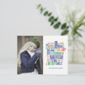 Hanukkah Words Holiday Foto Briefkaart (Staand voorkant)