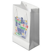 Hanukkah Words Holiday Gift Bag Klein Cadeauzakje (Voorkant Gekanteld)