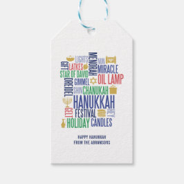 Hanukkah Words Holiday Gift Labels Cadeaulabel