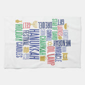 Hanukkah Words Holiday Kitchen Towel Theedoek (Horizontaal)