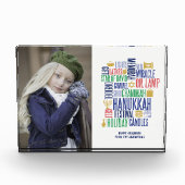 Hanukkah Words Holiday Photo Block Fotoblokken (Voorkant)