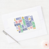 Hanukkah Words Holiday Rectangle Stickers (Envelop)