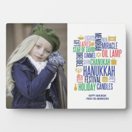 Hanukkah Words Holiday Tabletop Plaque Fotoplaat