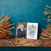 Hanukkah Words Holiday Tabletop Plaque Fotoplaat (Zijkant)