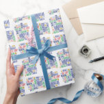 Hanukkah Words Holiday Wrapping Paper Cadeaupapier<br><div class="desc">U kunt extra coördinerende punten in ons collectie "Hanukkah Words Holiday" vinden.</div>