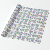 Hanukkah Words Holiday Wrapping Paper Cadeaupapier (Uitgerold)