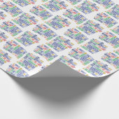 Hanukkah Words Holiday Wrapping Paper Cadeaupapier (Hoek)