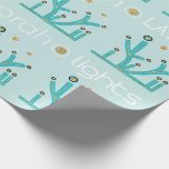 Hanukkah Wrapping Paper "Blue Lights, Latkes" Cadeaupapier<br><div class="desc">Hanukkah Gift Wrap "Blue Lights,  Latkes,  Chanukah/Menorah". Geniet van mijn nieuwste papieren ontwerp. De prijs is afhankelijk van de keuze tussen vier papiertypen en vijf papierformaten. Bedankt voor het stoppen en winkelen. Uw bedrijf wordt zeer gewaardeerd. Veel plezier!
Chag/Happy Chanukah/Hanukkah!!!</div>