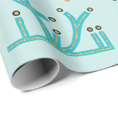 Hanukkah Wrapping Paper "Blue Lights, Latkes" Cadeaupapier (Rol Hoek)