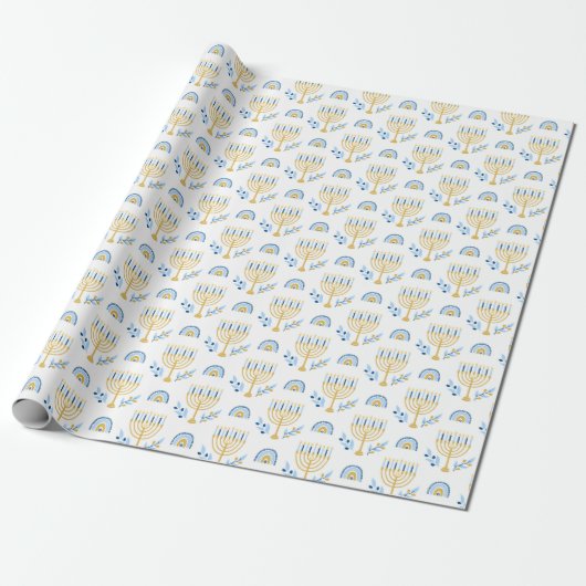 Hanukkah Wrapping Paper Cadeaupapier (Uitgerold)