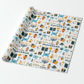 Hanukkah Wrapping Paper Cadeaupapier (Uitgerold)