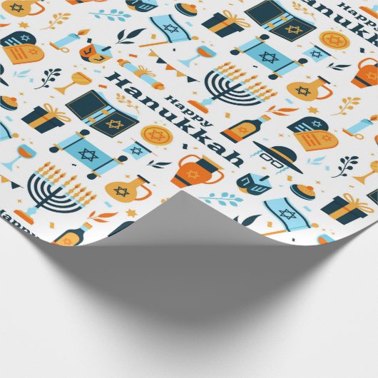 Hanukkah Wrapping Paper Cadeaupapier (Hoek)