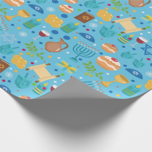 Hanukkah Wrapping Paper Cadeaupapier (Hoek)