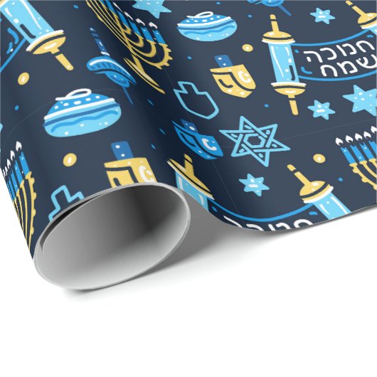 Hanukkah Wrapping Paper Cadeaupapier (Rol Hoek)