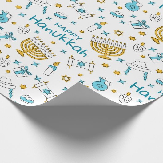 Hanukkah Wrapping Paper Cadeaupapier (Hoek)
