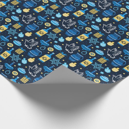 Hanukkah Wrapping Paper Cadeaupapier (Hoek)