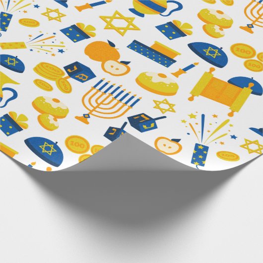 Hanukkah Wrapping Paper Cadeaupapier (Hoek)