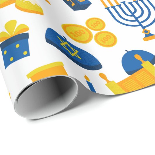 Hanukkah Wrapping Paper Cadeaupapier (Rol Hoek)
