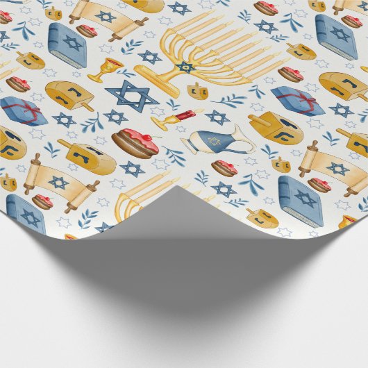 Hanukkah Wrapping Paper Cadeaupapier (Hoek)