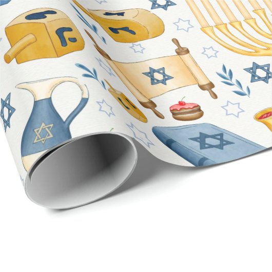Hanukkah Wrapping Paper Cadeaupapier (Rol Hoek)